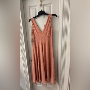 Calvin Klein Coral Midi Dress NWT